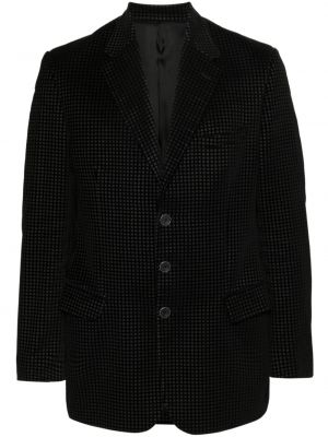 Blazer s karirastim vzorcem Versace Pre-owned črna