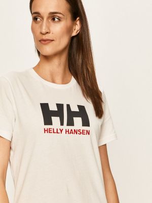 Koszulka bawełniana Helly Hansen biała