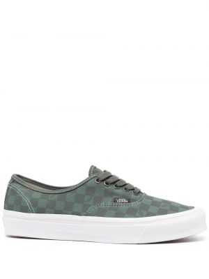 Baskets à carreaux Vans vert