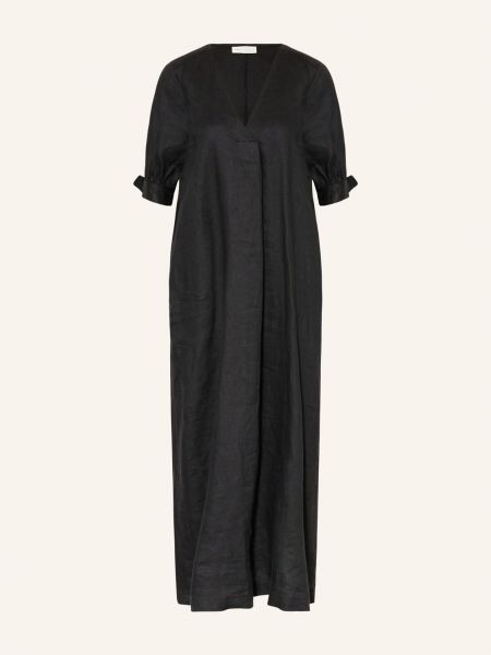 Lněné dlouhé šaty Inwear černé