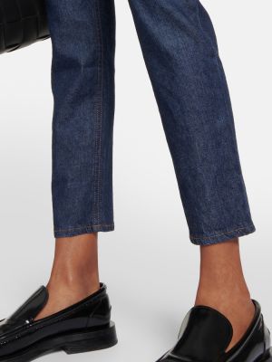 High waist straight jeans Loro Piana blau