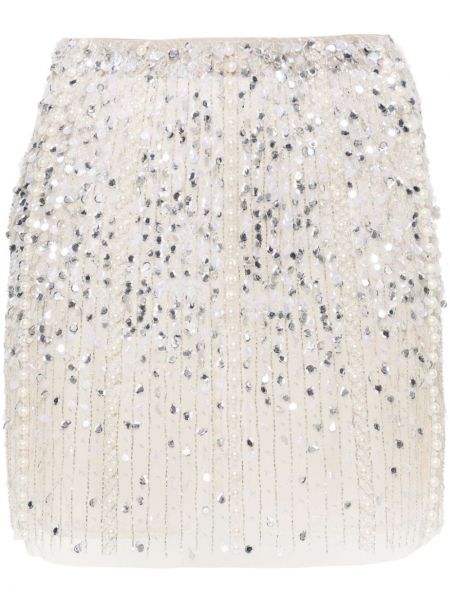 Mini sijonas iš tiulio Elisabetta Franchi sidabrinė