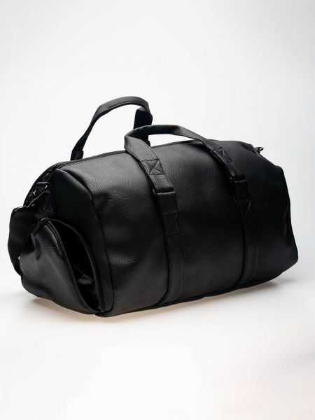 Кожаная дорожная сумка из искусственной кожи Without черная