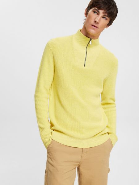 Пуловер на молнии Esprit желтый
