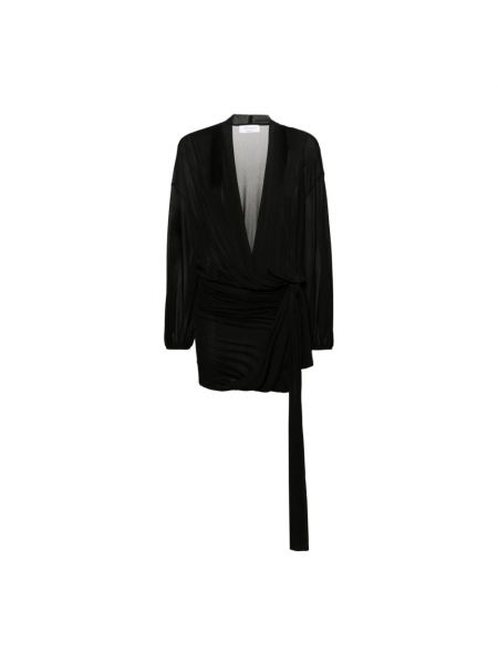 Sukienka mini z falbankami Blumarine czarna
