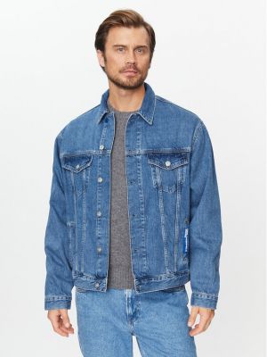 Priliehavá džínsová bunda Karl Lagerfeld Jeans modrá