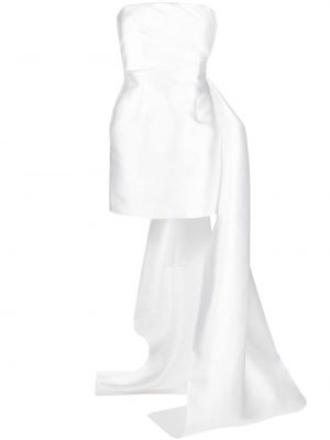 Drapované večerné šaty Solace London biela