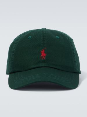 Gorra de algodón Polo Ralph Lauren verde
