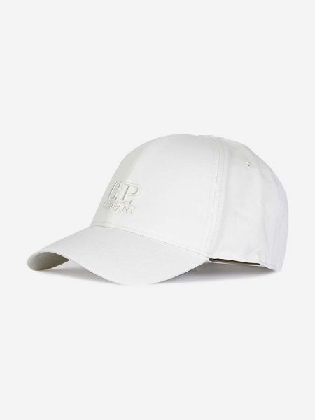 Βαμβακερό καπέλο C.p. Company λευκό