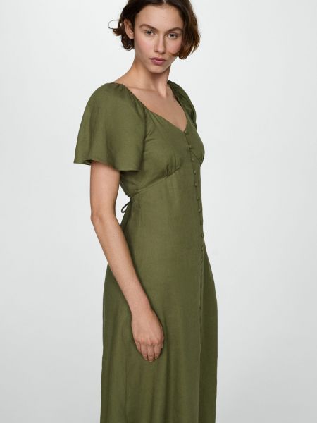 Košeľové šaty Mango zelená