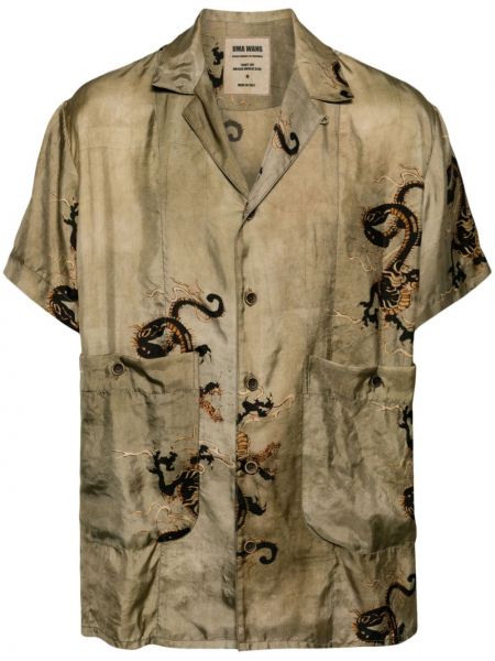 Σατέν πουκάμισο με σχέδιο Uma Wang