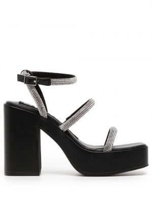 Krištáľové sandále Senso čierna
