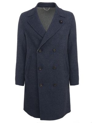 Шерстяное пальто Lardini синее