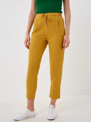Прямые брюки Defacto желтые