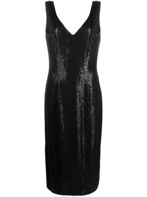 Kleid mit v-ausschnitt John Galliano Pre-owned schwarz