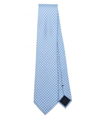 Kostkovaná hedvábná kravata Brioni
