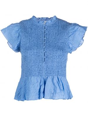 Блуза с къс ръкав Baum Und Pferdgarten синьо