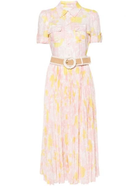 Ravna haljina s cvjetnim printom s printom Zimmermann