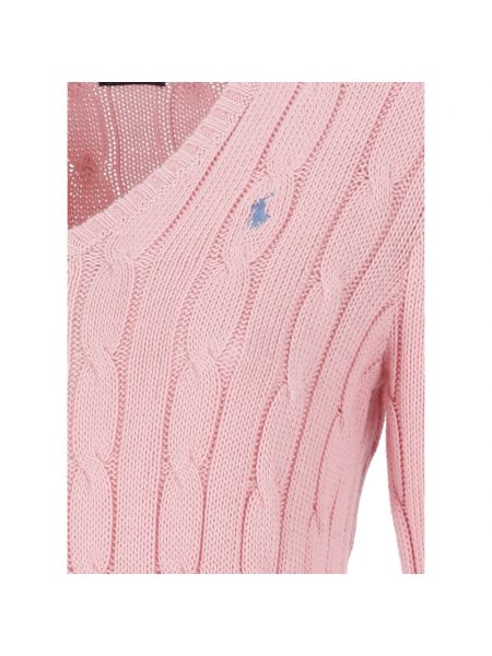 Jersey de punto de tela jersey con trenzado Ralph Lauren rosa