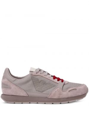 Szarvasbőr sneakers Emporio Armani rózsaszín