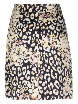 Květinové mini sukně s potiskem Lala Berlin černé