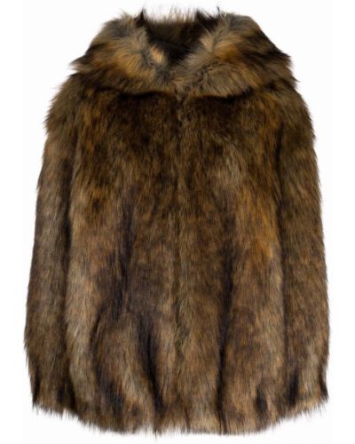 Abrigo con capucha Miu Miu marrón