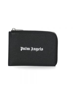 Czarny portfel skórzany Palm Angels
