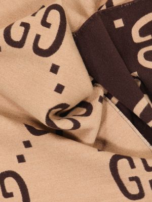 Sciarpa di lana di seta in tessuto jacquard Gucci