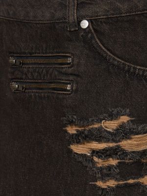 Spódnica jeansowa bawełniana Miaou czarna