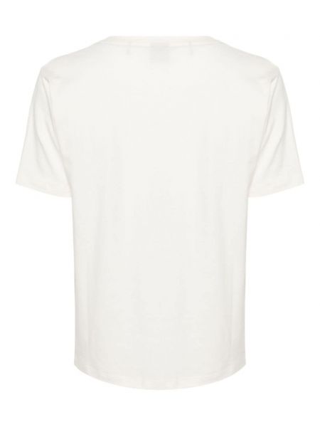 Bavlněné tričko s potiskem Boss bílé