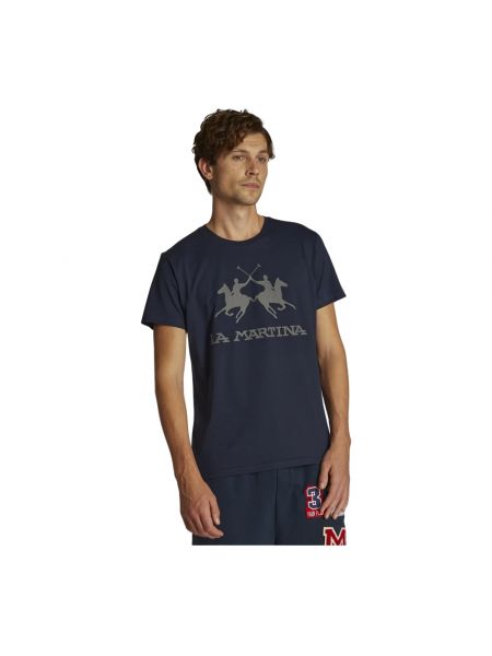 T-shirt mit print La Martina blau