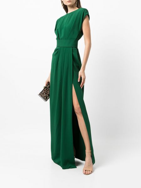 Vestido de noche plisado Dolce & Gabbana verde
