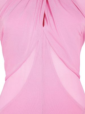 Viskózové mini šaty Isabel Marant ružová