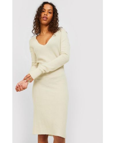 JJXX Kötött ruha Joana 12216852 Bézs Slim Fit
