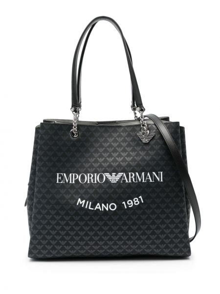 Шопинг чанта с принт Emporio Armani