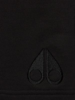 Pamučne kratke hlače Moose Knuckles crna