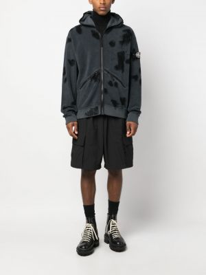 Abstrakter fleece hoodie mit print Stone Island