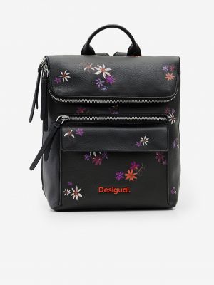 Plecak w kwiatki Desigual czarny