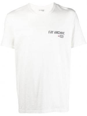 T-shirt con stampa Fay bianco