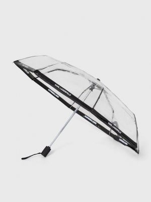 Przezroczysty parasol Karl Lagerfeld biały