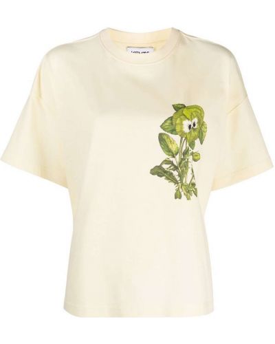 Camiseta de flores con estampado Kenzo amarillo