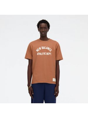 T-shirt aus baumwoll New Balance braun