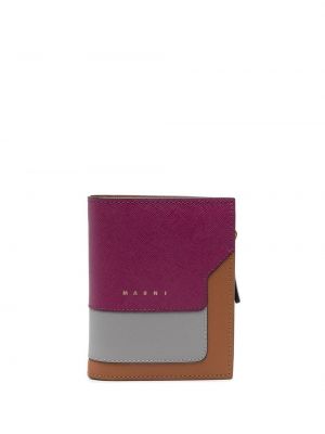 Kožená peněženka Marni fialová