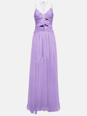 Šifonové dlouhé šaty Rasario fialová