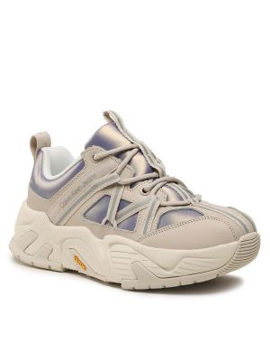 Sneakers με δαντέλα chunky Calvin Klein Jeans μπεζ