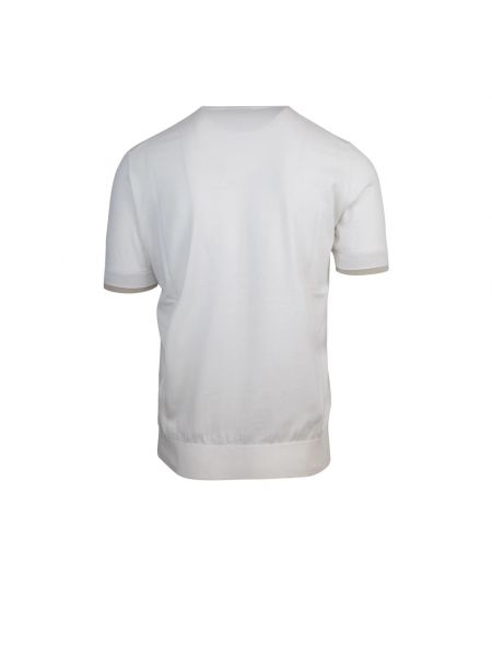 Camiseta de algodón de cuello redondo Paolo Pecora beige