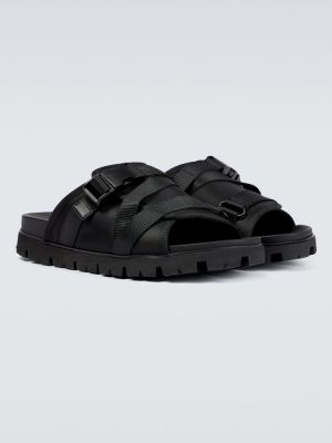 Sandály z nylonu Prada černé