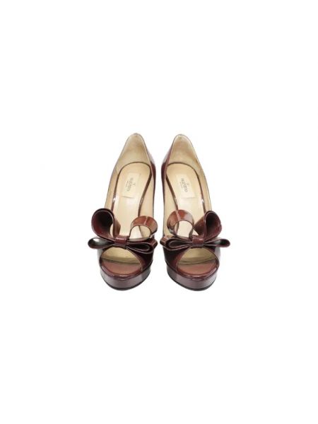 Retro calzado de cuero Valentino Vintage marrón