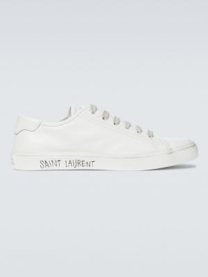 Кожаные кроссовки Saint Laurent белые