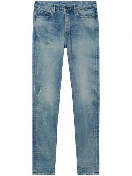 Skinny fit džínsy s nízkym pásom John Elliott modrá